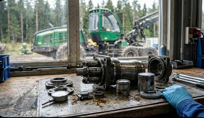Ремонт гидромотора лесозаготовительной техники (харвестер)